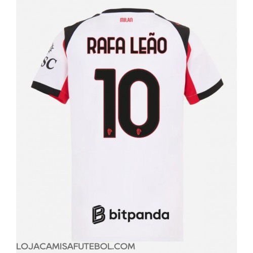 Camisa de Futebol AC Milan Rafael Leao #10 Equipamento Secundário Mulheres 2025-26 Manga Curta